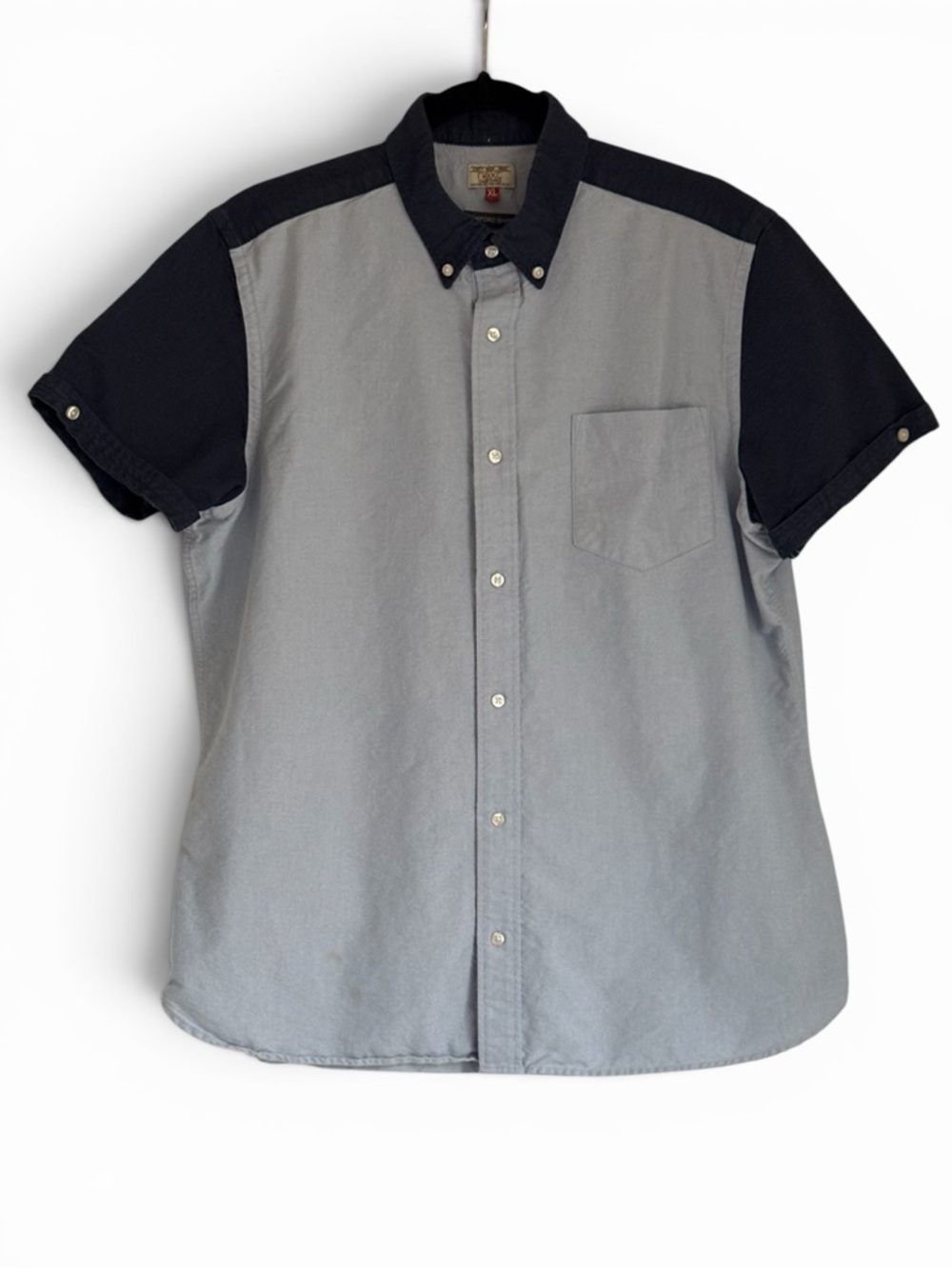 Next Short Sleeve Blue Button Down Shirt